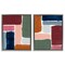 Stupell Industries Abstract Modular Color Block 2 pc Framed Floater Canvas Wall Art Set Design by Victoria Barnes